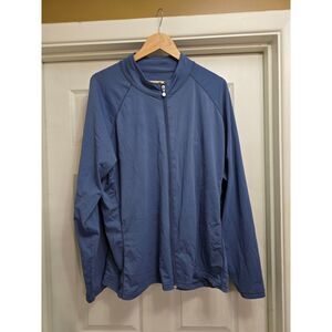 Coolibar Men’s Blue Full Zip UPF 50+ Lightweight Performance Jacket XXL
